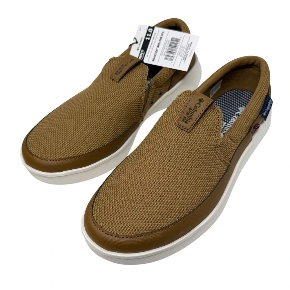 Columbia Men's Size 11 Boatside Breathe Brown Boat Shoes NWT